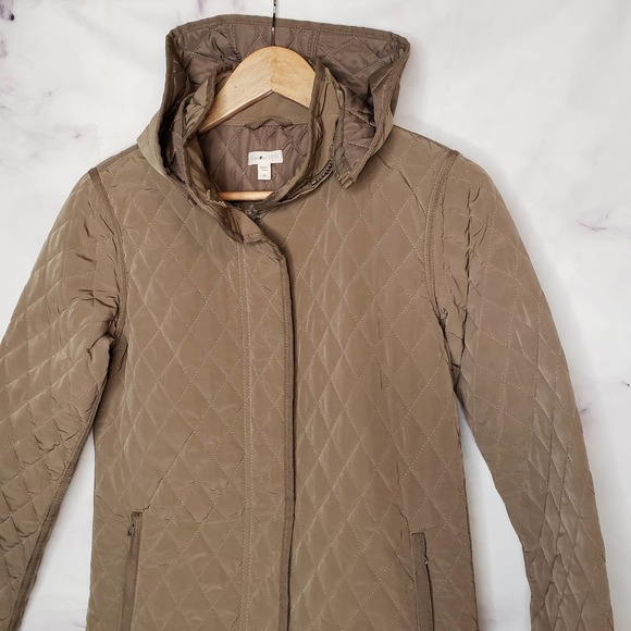 GARNET HILL Essential Quilted Hooded Coat 00 - Picture 4 of 15